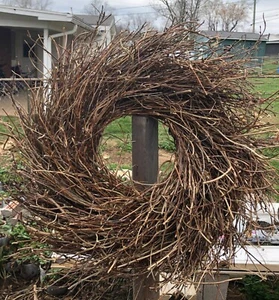 BIRD NEST TWIG REATH In/Outdoor Natural Tree Branch Rustic Farmhouse Decor 21" - Bild 1 von 11