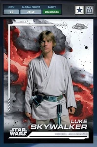 9 Digital Topps Card, Star Wars Luke Skywalker Digital Card READ DESCRIPTION! - Picture 1 of 9