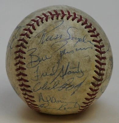 1970 Brewers Team 18x Signed Baseball PSA/DNA LOA Inaugural Season w/ Al Downing - Image 1 of 4