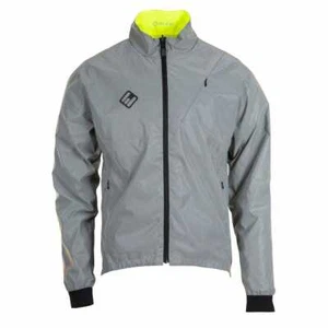 ETC ladies arid verso weatherproof reflective rain jacket silver/yellow 5 sizes - Picture 1 of 4