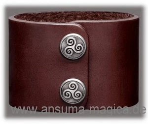 MEGABREITES LEDERARMBAND 48mm Leder Armband leather MITTELALTER Indianer   NEU - Bild 1 von 8