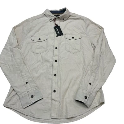 Jeremiah Shirt Mens M Tan Corduroy Button Down Fall Gorpcore Outdoor Casual - Image 1 of 4