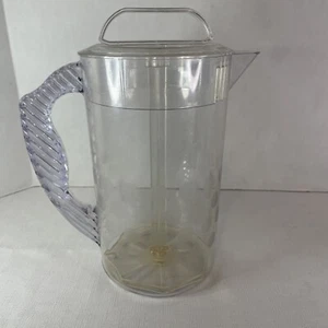 Pampered Chef 2 Quart Pitcher Polka Dot Design Clear Quick Stir Good Condition - Picture 1 of 10