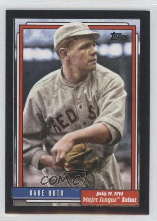 2022 Topps Archives 1992 Topps Major League Debut Black /99 Babe Ruth #379 HOF