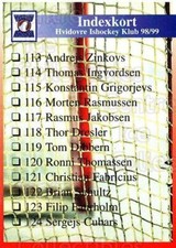 1998-99 Danish Hockey League Checklist #NNO Hvidovre, Checklist