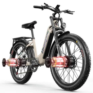 Bicicleta eléctrica 2000W Dual Motor 26 * 3.0 pulgadas neumáticos grasos bicicleta eléctrica City Ebike 45KM/H - Imagen 1 de 24