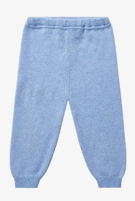 Brora Scottish cashmere baby leggings NEW blue knitted trousers 3M 6M thermal - Image 1 of 4