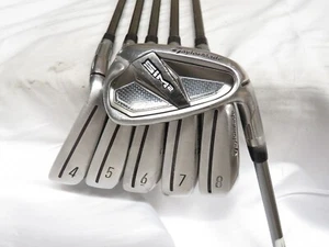 Used Taylormade SIM2 Max OS Iron Set 4-8,PW Recoil ESX 460 Regular Flex Graphite - Picture 1 of 9