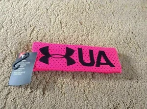UA Under Armour Women's and Youth Headband Color Magenta Black Sizes Fits Most - Picture 1 of 3