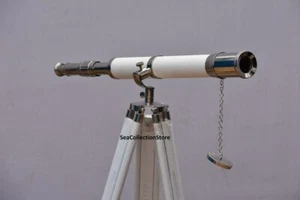 Floor Standing Brass Telescope Nautical Spyglass Marine Binocular Home/Office - Picture 1 of 8