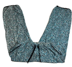 Lounge Pants Women L Multicolor Animal Print Cropped Drawstring Casual Ladies - Picture 1 of 10