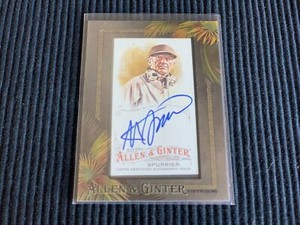 2016 TOPPS ALLEN & GINTER STEVE SPURRIER *FRAMED MINI AUTO*  FOOTBALL COACH