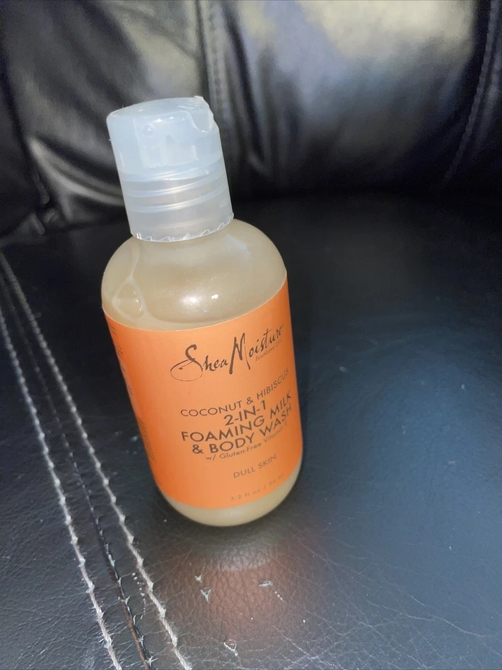 Shea Moisture Coconut & Hibiscus 2 in 1 Foaming Milk Body Wash 3.2 oz New - Image 1 of 2