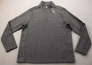 Rainforest Logo Mens Blue 1/4 Zipper Fleece Pullover Softshell Jacket NWT S  $89 - Picture 1 of 5