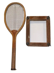 Vintage Spalding Geneva 3D Tennis Racquet with Case! Early 1900’s! Original Gut! - Picture 1 of 15