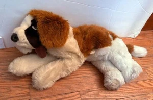 VOLKTAILS Plüsch Bernhardiner Hund Handpuppe Ganzkörperpuppe Vintage Welpe - Bild 1 von 1