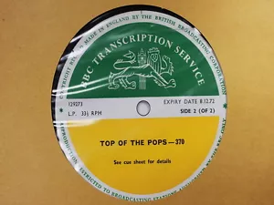 BBC 370 Pink Floyd Cilla Black Rory Gallagher Fresh Maggots Transcription Disc - Picture 1 of 6