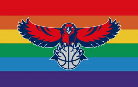 Atlanta Hawks Pride Flag 3x5ft Banner Polyester basketball hawks024 Cover
