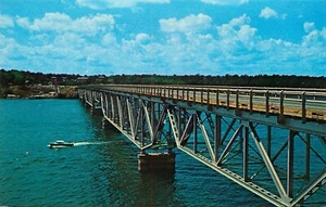 Postcard Missouri Upside Down Bridge Glaize Arm Lake Unposted - Picture 1 of 2