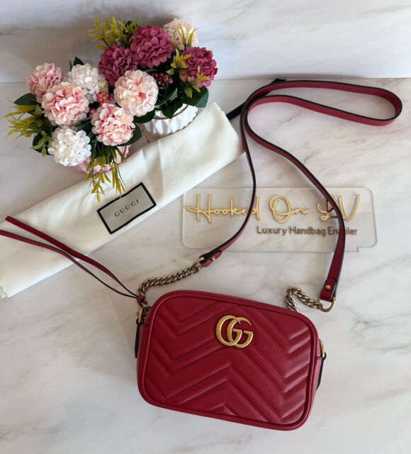 Gucci Small Messenger with Double GG Bag in Red