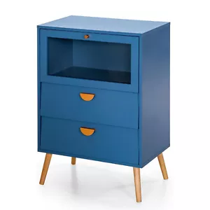 2 Drawers Storage Cabinet Buffet Sideboard Decorative Cabinet Accent Cabinet - Picture 1 of 9
