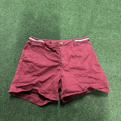 Pantalones cortos chinos TOMMY HILFIGER para mujer talla 4 rojos 100 % algodón frente plano Foto 1 de 4