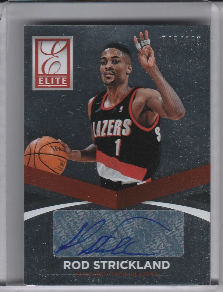 2014-15 PANINI ELITE #48 ROD STRICKLAND AUTOGRAPH PORTLAND TRAILBLAZERS 43/199 - Image 1 of 1