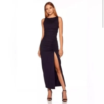 Nuevo con etiquetas Vestido Susana Monaco Sin Mangas Fruncido Lateral Medianoche Talla XS Foto 1 de 4