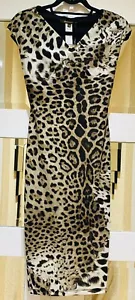 Roberto Cavalli Leopard print dress Size 8 - Picture 1 of 5