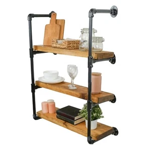 Powder Coated Reclaimed Industrial Shelving Unit - Key Clamp Pipe Style- Vintage - Picture 1 of 4