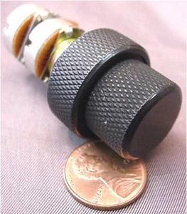 PERILLA DE GUITARRA DE DOBLE CONTROL NEGRA MÁS GRANDE + POTENCIÓMETRO - Imagen 1 de 4