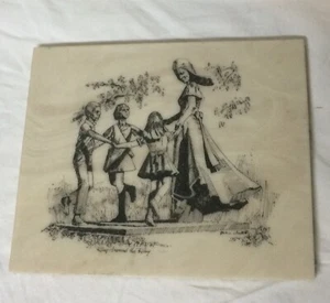 Ring um die rosige geätzte Zuchtmarmor Plakette - 5”x6” - Bild 1 von 5