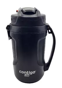 Jarra de agua Contigo Fit negra de 1/2 galón para beber a través de la tapa mango 12" de alto - Imagen 1 de 9