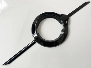 GLOSS BLACK FRONT GRILL BADGE COVER FITS VOLVO XC60 2018-2021 DECHROME BLACK OUT - Picture 1 of 4