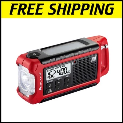 Compact NOAA Emergency Weather Radio with SOS Flashlight - Multi-Power Options - Image 1 of 4