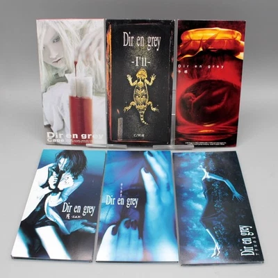 FULL SET x6 Dir en grey Japan 8cm CD Akuro no Oka Zan Yurameki Cage I'll Yokan Foto 1 de 4