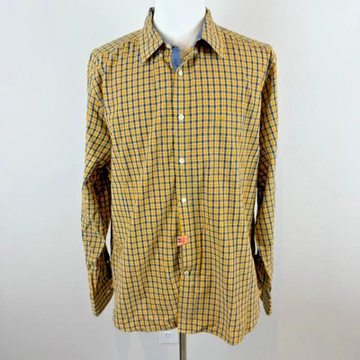 Nautica Men’s 2XL Yellow Blue Plaid Long Sleeve Button Up Checkered Shirt - Image 1 of 4