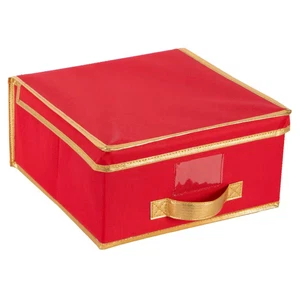 Weihnachtsaufbewahrungsbox aus Polyester in Rot - Bild 1 von 12