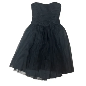Nicole Miller Collection 90s Y2K Black Ruffle 6 Mini Dress Gothic Fairy Tulle - Picture 1 of 8