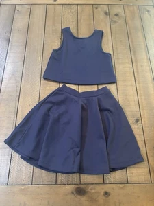 Neu mit Etikett $ 69,50 Ralph Lauren Mädchen 2-teiliges Strick Tank & Rock Set, marineblau, Größe 6 - Bild 1 von 6