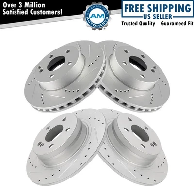 Комплект передних и задних тормозных дисков для 2015 Mercedes-Benz C250 2009-2012 C300 - Изображение 1 из 4