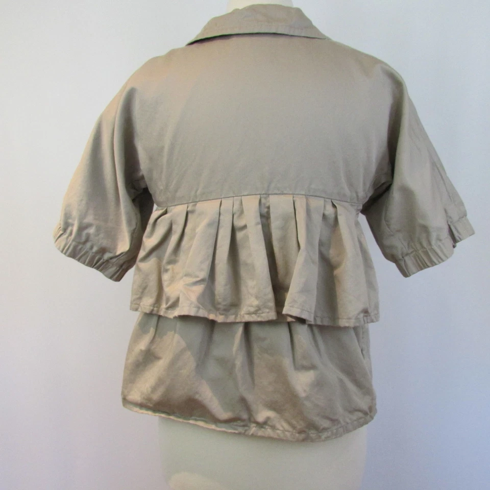 Chaqueta Blazer Victoria's Secret Body By Victoria Talla 8 Mezcla de Lino con Volantes Foto 1 de 4