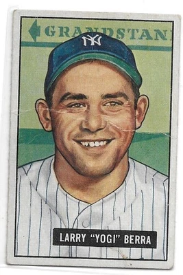 Bowman 2 Yogi Berra 1951 baja calidad (arruga) Foto 1 de 2