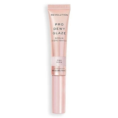 Makeup Revolution Pro Dewy Glaze Serum Highlighter Pink Glow for women, dual pur - Image 1 of 4