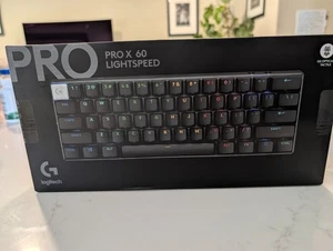 Logitech G Pro X 60 Lightspeed Wireless Gaming Keyboard Black - Brand NEW! - Picture 1 of 3