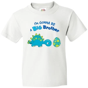 Inktastic Happy Dinosaur Future Big Brother Youth T-Shirt Announcement Siblings - Picture 1 of 9