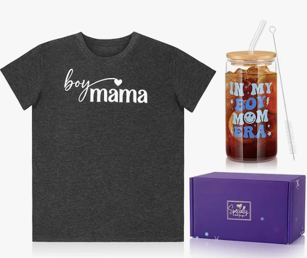Conjunto de regalo para mamá niño - camiseta negra talla L y taza de plástico transparente de 16 oz Foto 1 de 1