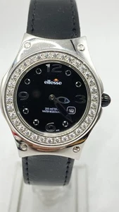 BEAUTIFUL Ladies DIVER 200M ALL STAINLESS STEEL ITALY WATCH "ELLESSE"works Great - Picture 1 of 24