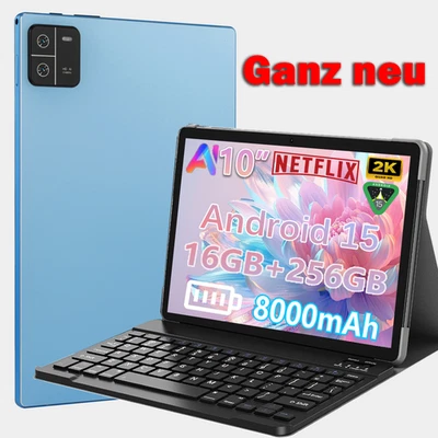 2025 Tablet Android 15 16GB RAM+256GB 8000mAh 10.1 Zoll 5G WlFl IPS 1200 x 1920 - Bild 1 von 4