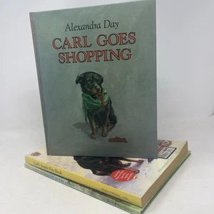 Lot of 3 Carl the Dog Books Activity Fun Book Alexandra Day Shopping Park - Picture 1 of 24